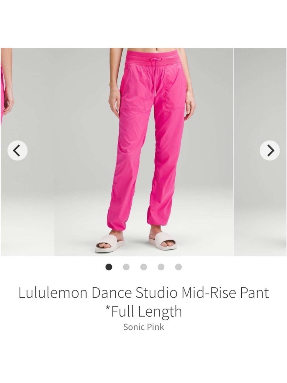 Lululemon Dance Studio Mid Rise Pants Sonic Pink Sz 4